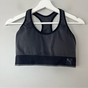 Puma Racerback Removable Cups Sports Bra Black Large